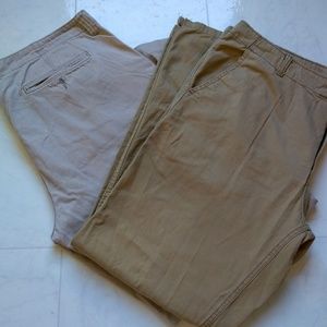 COMBO!! 2 PAIRS of Aeropostale flat front khakis!